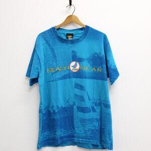 Vintage Beach Gear Graphic T Shirt Large